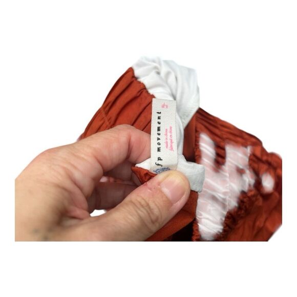 Free People Movement Orange The Way Home Shorts Sz small  NWOT athletic preppy - Picture 4 of 6